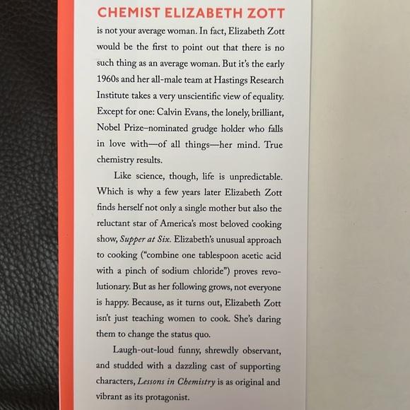 NWT “Lessons in Chemistry” Hardcover Novel by Bonnie Garmus -NY Times Bestseller - Picture 4 of 6